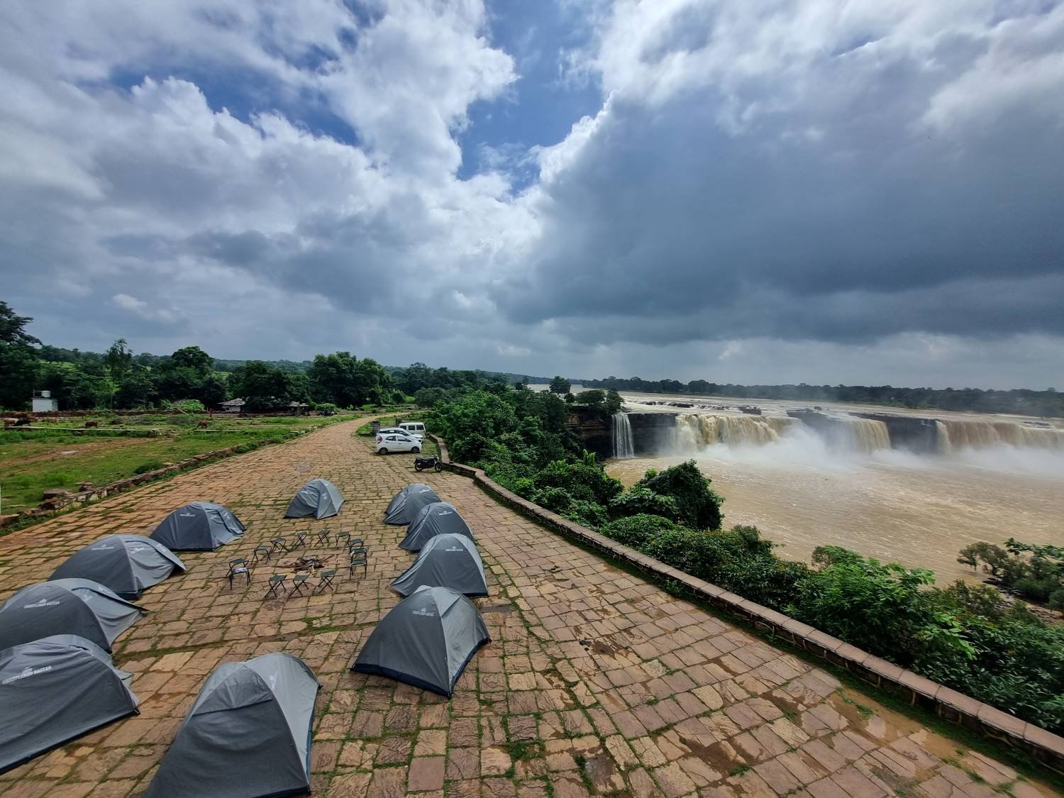 campsite at chitrakote